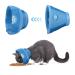 Lollanda Adjustable Cat Collar Foldable Soft Protective Collar Cat Elizabethan Collar Recovery Collar for Cats Pet After Surgery and Injuries (S) Blue S
