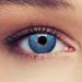 Design lens 2 blue contact lenses without strength ocean blue three monthly lenses for a natural effect suitable for dark eyes + free container "Dimension aqua"