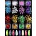 Ebanku 8 Boxes Christmas Nail Art Sequin Snowflakes Glitter | Holographic Christmas Nail Flakes & DIY Decorations - Buy Online on GoSupps.com