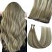 Youngsee Genius Weft Ombre Real Hair Tresses 60cm Tressen Real hair For the consumed light ash brown ombre blond weaven extensions real hair treat virgin hair jaws real hair 25g #7/7/icy 60 cm 2-genius- #7/7/icy