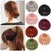 7pcs Lazy Bird's Nest Plate Hairpin Birds Nest Hair Clip Bun Maker Clips Expandable Ponytail Holder Hair Pin Velvet Bird Nest Shaped Hair Clips Fashion Hair Accessories for Women Girls