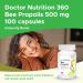 Dr. Nutrition 360 - Bee Propolis 500 mg 100 Capsules - 100% Natural Non-GMO Hypoallergenic - Buy Online on GoSupps.com
