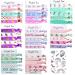 Oexper 40 Pieces Unicorn Hair Ties Elastic Ponytail Holders No Crease Hair Styling Accessories for Girls Toddlers Women Kids Children Adults with 1 Sheet Unicorn Temporary Tattoos