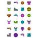 Laser Tag unframed style 24 pre-cut edible party decorations Wafer Paper Cupcake Topper Cake - Buy Online on GoSupps.com