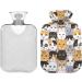 Buy Cute Cat Heat Bottle - 2L Hot Water Bottle for Pain Relief | Warm Water Bed Warmers for Women Girls & Children - Buy Online on GoSupps.com