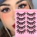 Wrong eyelash manga lashes natural look artificial eyelashes anime fake lashes 15mm short cosplay lashes faux mink spiky wispy false eyelashes 5 pairs eyelashes (x7) 5p-manga-x7