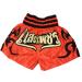 Woldorf USA Boxing Muay Thai Shorts in Satin Orange with Gold Letters XX-Large