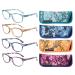 EYEGUARD Reading Glasses 4 Pack Stylish Pattern Frame Reading Glasses Fashion Ladies Eyeglasses for Women (4 Colors) +4.00 Magnification
