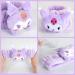 Cute Cartoon Spa Headband and Wristbands Set for Women - Purple Makeup Headband for Face Washing, Bath, Shower - Buy Online on GoSupps.com
