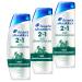 Head & Shoulders Anti-Itch Anti-Dandruff Shampoo, 2in1 Anti-Dandruff Formula, Cleanses and Moisturizes, Dermatologically Tested, Pack of 3x480 ml