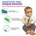 Soothie Pacifier Clip Boy 4-Pack by Akeekah | Eco-Friendly Gift Box | BPA-Free & Washable | Colorful Designs | Safe Baby Pacifier Leash & Binkie Clips - Buy Online on GoSupps.com