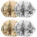 Lot de 4 Bonnets en Aluminium pour Soins Capillaires Isolation Thermique 28 CM 2 Argent s 2 Dor s Bonnets de Profond pour Coloration et Soin en Salon de Coiffure
