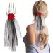 Biniveil Halloween Skull Hand Hairpins - Gothic Halloween Skeleton Headpiece | Skull Claw Rose Hairpins Halloween Skull Hair Barrettes For Props Costume Decoration Issue Card - Buy Online on GoSupps.com