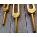 8 Gold Chakra Unweighted Tuning Fork Therapy Energy Healing with Mallet Velvet Pouch - Buy Online on GoSupps.com