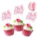 Gyufise 36Pcs Pink Glitter Butterfly Oh Baby Cupcake Toppers 3D Butterfly Baby Shower Cake Pick Decorations for Butterfly Theme Baby Shower Kids Boys Girls Birthday Party Supplies