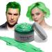 Green hair tint Temporary hair color 4.23 ounces instant hair cream mud natural hairstyle pomade men women styling hairone wax hair wax for party cosplay halloween
