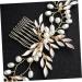 Beavorty Leaf Hair Comb Bride Hair Clip Pearl Hair Comb Pearl Hair Accessories Wedding Hair Comb Bridal Headdress Pearl Wedding Clip Bride Headpieces for Wedding Tiara Leaf Hairpin Miss - Buy Online on GoSupps.com