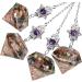 mookaitedecor Tourmaline Resin Crystal Point Gemstone Reiki Healing Pendulums for Dowsing Scrying Divination Meditation Merkaba Star Dreamcatcher - Buy Online on GoSupps.com