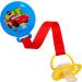 Disney Cars Pacifier Chain Holder - Lightning McQueen Clip BPA Free Custom Name Blue Fabric - Ideal Baby Gift - Buy Online on GoSupps.com