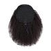 HLSK 14 Inch Afro Puff Drawstring Ponytail Human Hair | 150% Density Brazilian Virgin Hair Clip in Extension for Black Women | 3A 4C Afro Kinky Curly Style - Buy Online on GoSupps.com