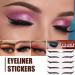 Glitter Eyeliner Stickers for Eyes | 5 Pairs Instant -Adhesive Eyeliner Stencil Glitter | Sticker Eyeliner Tool Makeup Eyeliner Stickers Winged Eyeliner Stencil for Eye Makeup Tool Tosier Orange Red (Five Pairs) - Buy Online on GoSupps.com