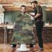 Visesunny Army Green Camouflage Barber Cape - Water-Resistant Hair Cutting Apron & Anti-Static Hairdressing Bib - Buy Online on GoSupps.com