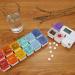 Cozycabin 7-Day Pill Organizer with Alarm - Large Weekly Vitamin & Medication Box (AM/PM) for Travel - Rainbow - Buy Online on GoSupps.com