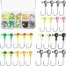 Sumind 100 Pieces Jig Head Jig Ball Fishing Jig Hooks Round Painted Fishing Lures with Plastic Box for Freshwater and Saltwater Fishing