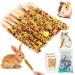 Abiz cake stuff rabbits 18 PCs hamster treats wood with petals sticks dwarf rabbits chinchilla guinea pig racing mouse degu food rodent Kotielzeug Snacks M8