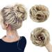 Messy Bun Hair Piece Fake Hair Bun Hair Scrunchies for Women Hair Buns Hair Piece Messy Bun Hair Bun For Women - Coffee Brown to Bleach Blonde 55 g Coffee Brown to Bleach Blonde