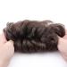 Silk-Co Hair Part with Rubber Band - Wavy Soft Dutt Hair Extensions Messy Bun Updos - 45g Medium Brown & Red-Brown - Buy Online on GoSupps.com