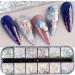 Nail Art Glitter Flake Nail Art Foil Flake Shining Holographic 12 Grids Nail Glitter Flake for Summer Nail Art Decoration - Buy Online on GoSupps.com