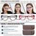 EYEURL Cat Eye Reading Glasses for Women - Blue Light Blocking +1.50 Readers (2 Pack) with Stylish Purple/Pink Pattern Design - Perfect for Computer Use - Buy Online on GoSupps.com