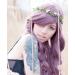 Prettyland Lady 70cm Purple Violet Curls Wavy Wig with Bangs - Perfect for Parties & Shows | International Shipping - Buy Online on GoSupps.com