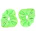 Zac's Alter Ego Pair of Fluroscent Neon Luxurious Velvet Hair Scrunchies Neon Green