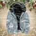 Shop Hanxiulin Oversized Plush Hoodie Jacket for Men | Winter Windproof Fleece Coat in Light Blue - Buy Online on GoSupps.com