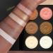 Afflano Highlighter Contour Makeup Palette | 6 Shades Face Cheek Contour & Blush | Matte Shimmer, Nude Pink, Rose Gold | Natural Illuminating Cream Eye Highlighter - Buy Online on GoSupps.com