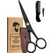 WAJEES Beard Scissors Set for Men - Mustache Scissors with Comb in Carry Pouch | Men's Facial Hair Grooming Kit - Buy Online on GoSupps.com