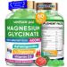 60 Day Supply Magnesium Glycinate 400mg Gummies with Ashwagandha L-Theanine CoQ10 Vitamin D3 & B6 Sugar Free Magnesium Gummies for Adults & Kids Stress Relief Sleep & Calm Vegan Gluten Free 60 Count (Pack of 1) V1-w