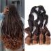 Bouncy Braiding Hair 6 Pack French Curles Synthetic Hair Extensions 22 inch Pre Streched Premium Wavy Braiding Hair (22Inch, 1b/33/30) 22 Inch ( Pack of 6 ) 1b/33/30