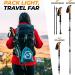 Foxelli Carbon Trekking Sticks - Lightweight Telescopic Hiking Poles with Shock-Damping & Cork Handles | All-Season Walking Accessories | Includes Carrying Bag - Buy Online on GoSupps.com