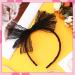 PROUSKY Neon Lace Bow Headband Elastic Women's 1980s Neon Lace Headband 1980s Cosplay Hair Hoop Hair Accessories for Women and Girls Good for Carnival Christmas Party Daily Decoration Black - Buy Online on GoSupps.com