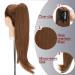 Buy Heat-Resistant Ponytail Extensions - Micro-Wavy Clip-In Hair Parts (22''/55cm) in White & Brown | Realistic Hair Quality for Stunning Styles - Buy Online on GoSupps.com