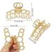 B.PHNE 2Pc Metal Rhinestone Hair Claw Clips - Large Gold Hair Claws with Pearl Detailing for Women - Buy Online on GoSupps.com