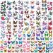 260pcs 40 sheets Temporary Butterfly Tattoos Colorful Self-adhesive Face Body Arm Stickers over for Girls Adult Kids Women  Waterproof Temporary Tattoo for Art 3D Party Favors Decoration Gift
