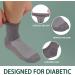 Aaronano Bamboo Diabetic Socks with Grip - 5 Pairs | Non-Binding Non Slip Crew Socks | Men Women (Grey) - Medium Size - Buy Online on GoSupps.com
