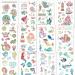 Tazimi Luminous Mermaid Temporary Tattoos for Kids - Glow Stickers Party Favor - 12 Sheets for Girls - Buy Online on GoSupps.com