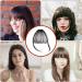 Clip In Bang Hair Extensions Bangs Fake Bang Hairpieces Natural Easy To Use Soft Hair Extensions Bangs For Women And Girls Natural black - with sideburns - Buy Online on GoSupps.com