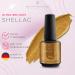 Shayenne Made in Germany Shellac Gel Nail Polish 15 ml for UV LED Lamp | 144 Golden Gold | Gel Nail Polish for UV Nail Lamp | LED Nail Polish Gel Polish Nail Gel - Buy Online on GoSupps.com