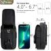 WYNEX Tactical Compass Phone Pouch Large Molle Smartphone Holster Case Double Capacity Small Utility EDC Pouch with Compass Buckle and Carabiner Black - Buy Online on GoSupps.com